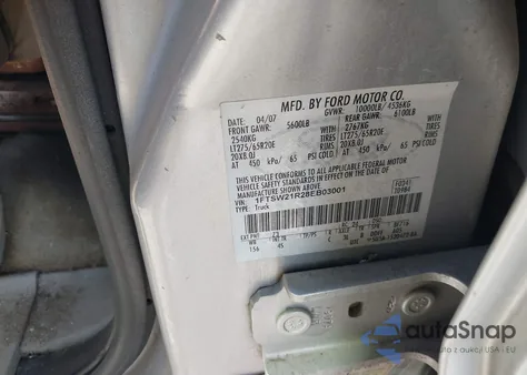 2008 Ford F-250 Fx4/Harley-Davidson/King Ranch/Lariat/Xl/Xlt из США, поврежденный, VIN 1FTSW21R28EB03001